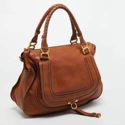 Pre Owned Chloe Brown Leather Medium Marcie Shoulder Bag
