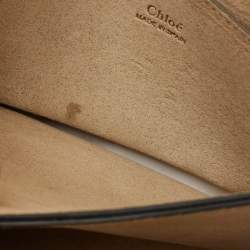 Pre Owned Chloe Navy Blue/Mustard Leather and Suede Small Faye Shoulder Bag