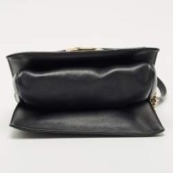 Pre Owned Chloe Navy Blue/Mustard Leather and Suede Small Faye Shoulder Bag