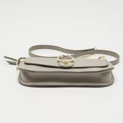 Pre Owned Chloe Grey Leather Mini Tess Crossbody Bag
