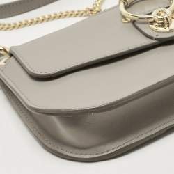 Pre Owned Chloe Grey Leather Mini Tess Crossbody Bag