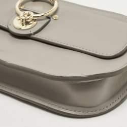 Pre Owned Chloe Grey Leather Mini Tess Crossbody Bag