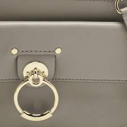Pre Owned Chloe Grey Leather Mini Tess Crossbody Bag