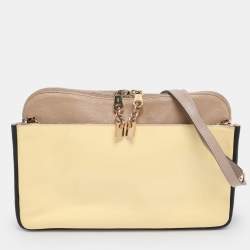 مملوكة مسبقًا Chloe Tricolor Patent and Leather Lucy Shoulder Bag