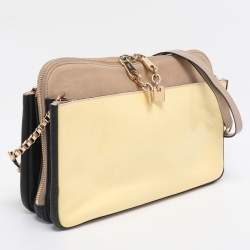 Pre Owned Chloe Tricolor Patent and Leather Lucy Shoulder Bag