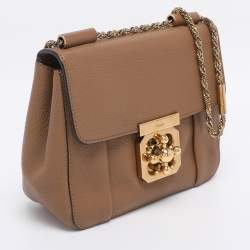 Pre Owned Chloe Brown Leather Small Elsie Shoulder Bag