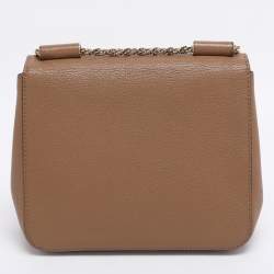 Pre Owned Chloe Brown Leather Small Elsie Shoulder Bag