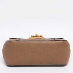 Pre Owned Chloe Brown Leather Small Elsie Shoulder Bag