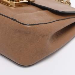 Pre Owned Chloe Brown Leather Small Elsie Shoulder Bag