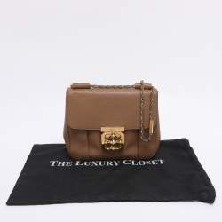 Pre Owned Chloe Brown Leather Small Elsie Shoulder Bag
