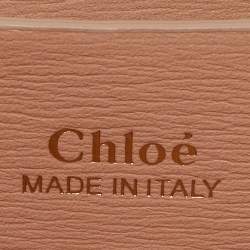 Pre Owned Chloe Beige Leather Mini Marcie Flap Shoulder Bag