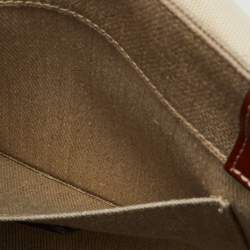 مملوكة مسبقًا حقيبة يد كلوي وودي قماش بيج/بني صغيرة