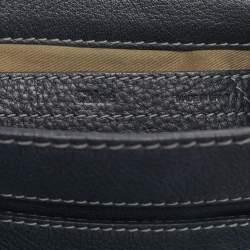 Pre Owned Chloe Dark Grey Leather Mini Marcie Saddle Crossbody Bag