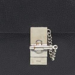 Pre Owned Chloé Black Leather Mini Drew Chain Shoulder Bag