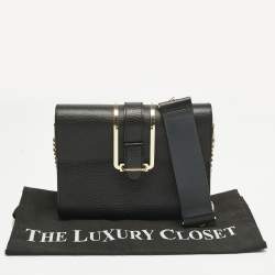 Pre Owned Chloe Black Pebbled Leather Small Bronte Shoulder Bag