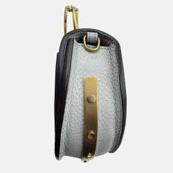 Pre Owned Chloe grey Leather Small Nile Bracelet Minaudiere Crossbody Bag