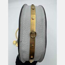 Pre Owned Chloe grey Leather Small Nile Bracelet Minaudiere Crossbody Bag