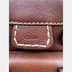 Pre Owned Chole edith brown mini top handle bag