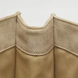 Pre Owned Chloe Beige/Brown Canvas and Leather Large Woody Tote