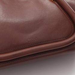 Pre Owned Chloe Paraty 24 Small Brown Leather Handbag