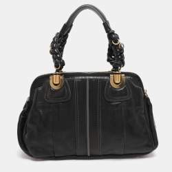Pre Owned Chloe Black Leather Heloise Satchel