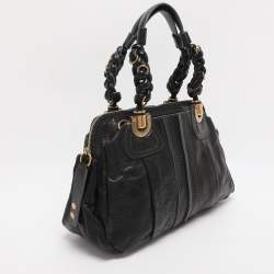 Pre Owned Chloe Black Leather Heloise Satchel
