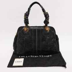 Pre Owned Chloe Black Leather Heloise Satchel