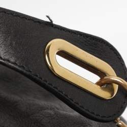 Pre Owned Chloe Black Leather Medium Paraty Shoulder Bag