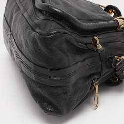 Pre Owned Chloe Black Leather Medium Paraty Shoulder Bag