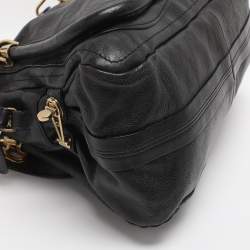 Pre Owned Chloe Black Leather Medium Paraty Shoulder Bag