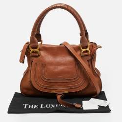 Pre Owned Chloe Brown Leather Medium Marcie Shoulder Bag