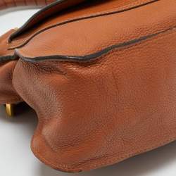 Pre Owned Chloe Brown Leather Medium Marcie Shoulder Bag