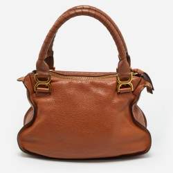 Pre Owned Chloe Brown Leather Medium Marcie Shoulder Bag