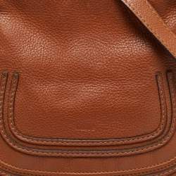 Pre Owned Chloe Brown Leather Medium Marcie Shoulder Bag