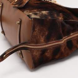 Pre Owned Chloe Brown Calfhair and Leather Darla Satchel 
