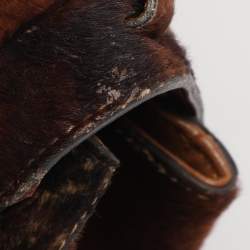 Pre Owned Chloe Brown Calfhair and Leather Darla Satchel 