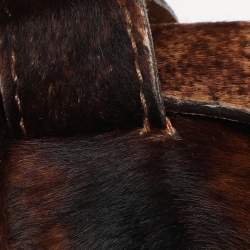 Pre Owned Chloe Brown Calfhair and Leather Darla Satchel 