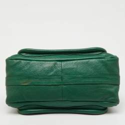 مملوكة مسبقًا حقيبة كتف كلوي "باراتي" بشريط عسكري متوسطة جلد أخضر زمردي