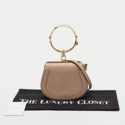 Pre Owned حقيبة كتف كلوي نيل سوار جلد و سويدي بيج صغيرة