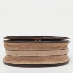 Pre Owned حقيبة كتف كلوي نيل سوار جلد و سويدي بيج صغيرة