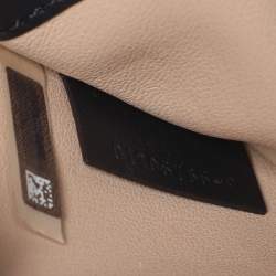 Pre Owned Chloé Navy Blue Croc Embossed Leather Mini Aby Shoulder Bag