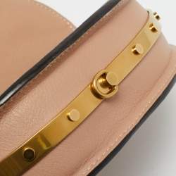 Pre Owned Chloé Burgundy Leather Nile Bracelet Minaudiere Crossbody Bag