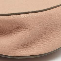 Pre Owned Chloé Peach Leather Mini Drew Chian Shoulder Bag