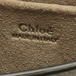 Pre Owned Chloe Grey Leather and Suede Small Nile Bracelet Shoulder Bag