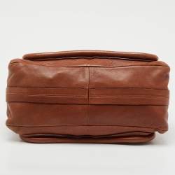 Pre Owned Chloe Brown Leather Medium Paraty Shoulder Bag