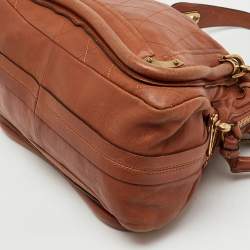 Pre Owned Chloe Brown Leather Medium Paraty Shoulder Bag