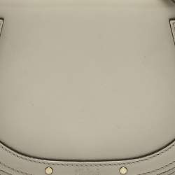 Pre Owned Chloe Beige Patent Leather and Suede Small Nile Bracelet Shoulder Bag