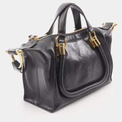 Pre Owned Chloe Chloe Paraty 24 Small Bag Handbag Leather Black