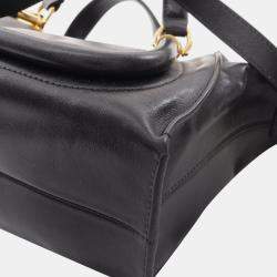 Pre Owned Chloe Chloe Paraty 24 Small Bag Handbag Leather Black