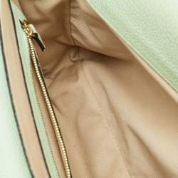 Pre Owned Chloe Green Leather Medium Sally Flap Shoulder Bag